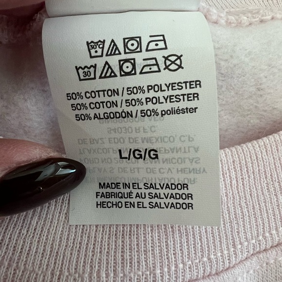Hanes Light Pink 'Survivor' Women's Sweatshirt crew neck Size Large NWOT - Picture 6 of 7